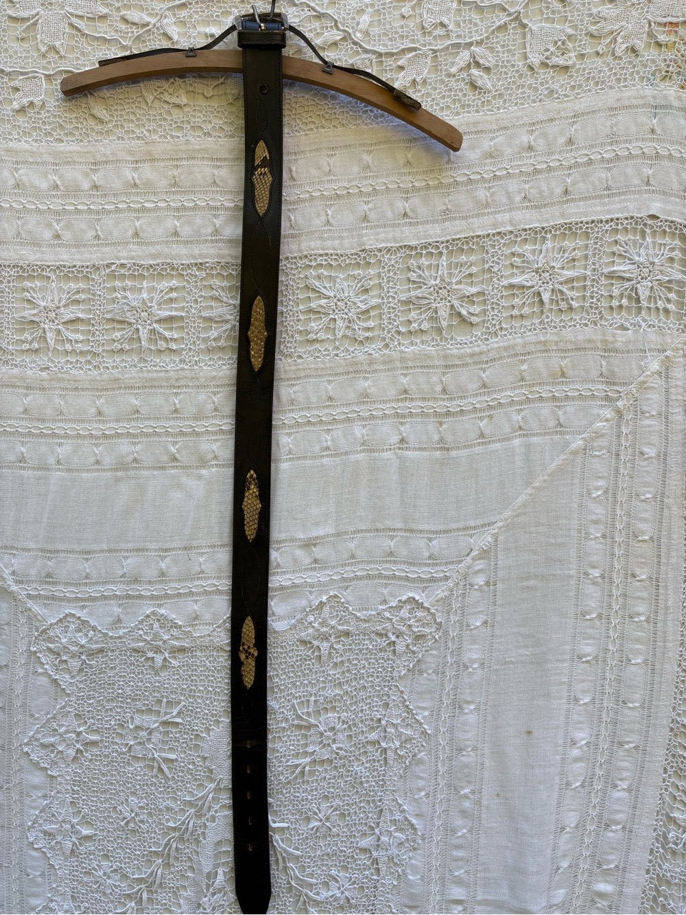 Vintage Leather python Belt - Picture 6 of 8